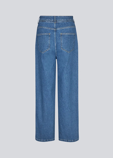 Isolde Solid Pants - Distressed Blue