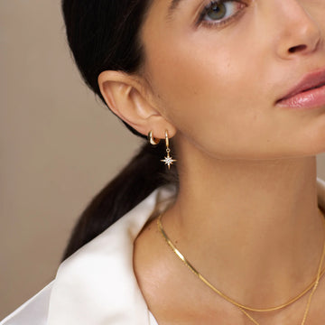 Mini Domed Huggie Hoops - Pale Gold