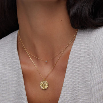 Fine Stationed Crystal Collar Necklace - Pale Gold