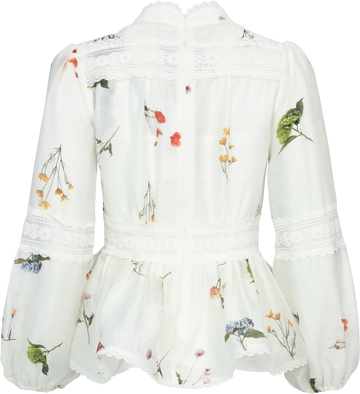 Aliah Garden Blouse - White Garden
