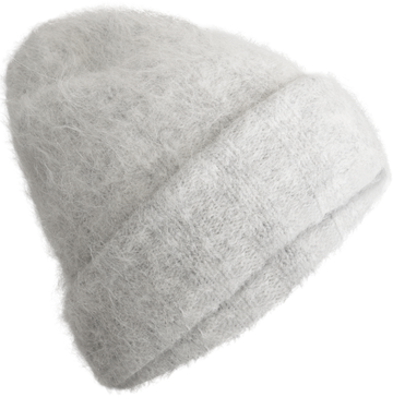 Erica Fluffy Beanie - Light Grey