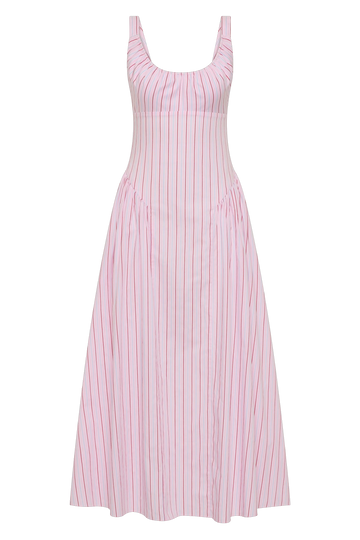 Marcella Midi Dress - Fiori Stripe Palazzo