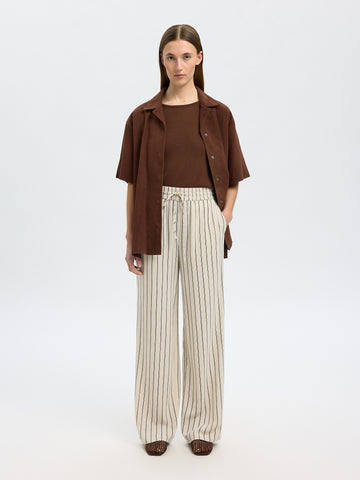 Viva-Gulia Hw Striped Sun Pant - Sandshell Pin Stripe