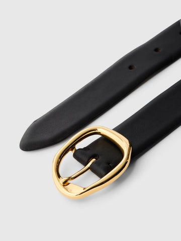 Feline Leather Belt - Black