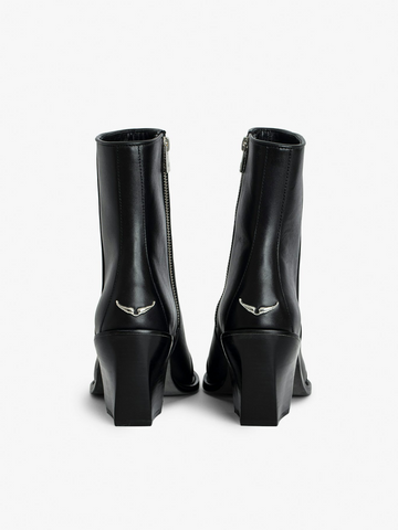 Cara Boots Semy-Shiny Calfskin - Noir