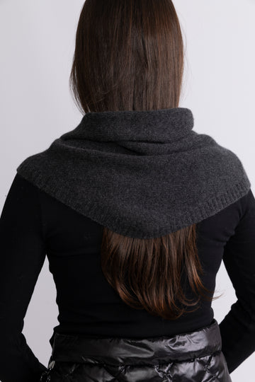 Cashmere Triangle Scarf - Dk. Grey