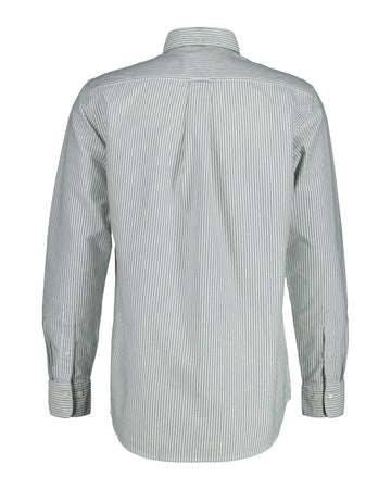 Reg Oxford Banker Stripe Shirt - Forest Green
