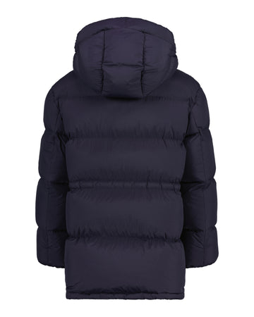 Mid Length Down Jacket - Evening Blue