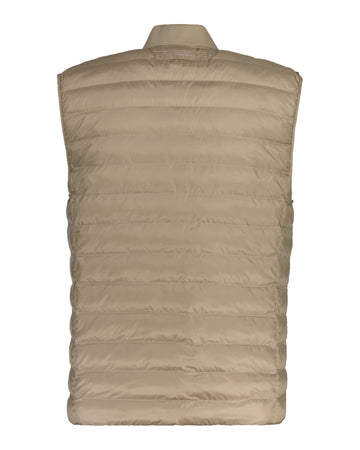 Light Padded Bomber Vest - Cold Beige