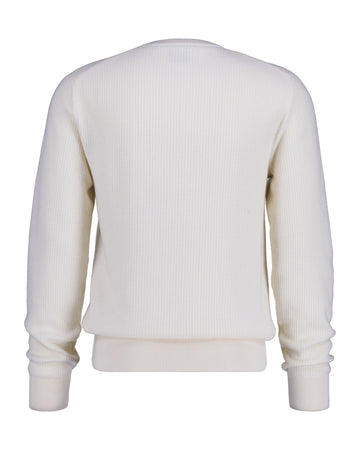 Micro Cotton Texture C-Neck - Cream