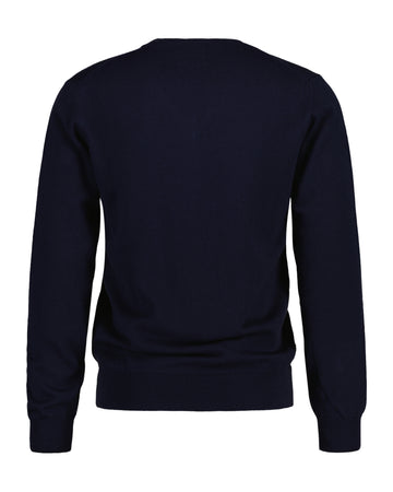 Ctn/Wo V-Neck - Evening Blue
