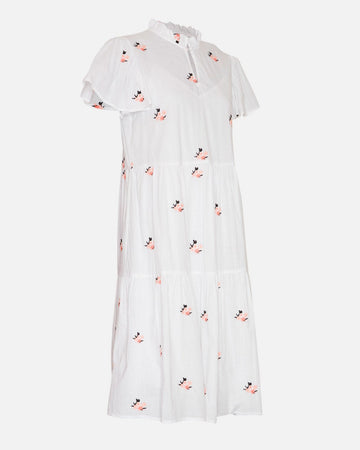 Elvyne Ss Emb Dress - Bright White