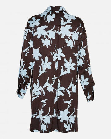 Irida Shirt Dress Aop - Chamb Blue Flw