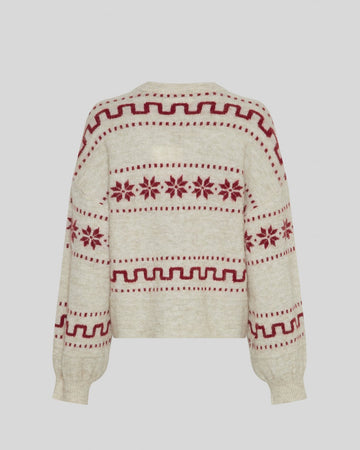 Lerato Hope Pullover Aop - Oat Mel Rhubarb