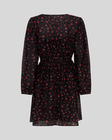 Nancy Dress Aop - Syrah Flower