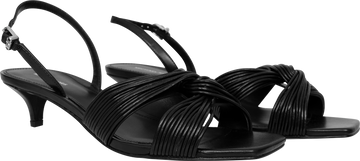 Alessia Kitten Sandal - Black