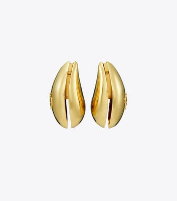 Wave Earrings - Light Brass
