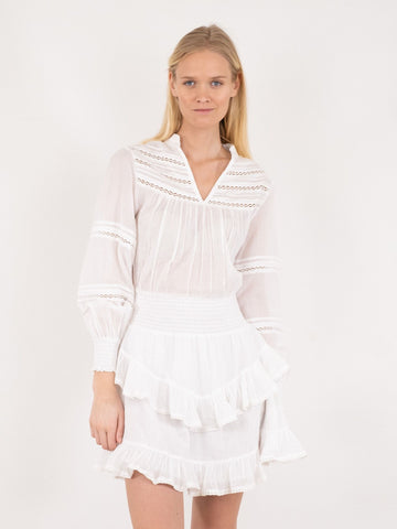 Klaire S Voile Dress - White