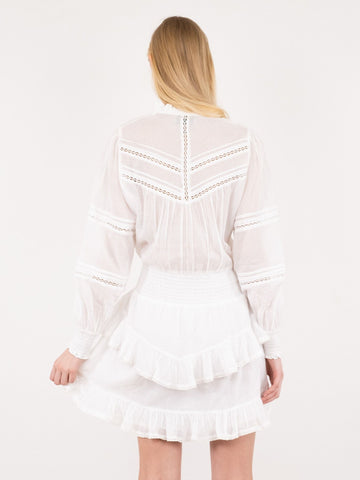 Klaire S Voile Dress - White