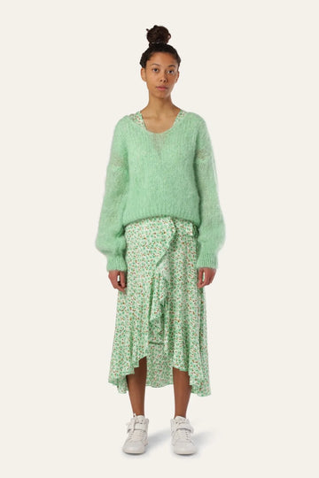 Milana Ls Mohair Knit - Light Green