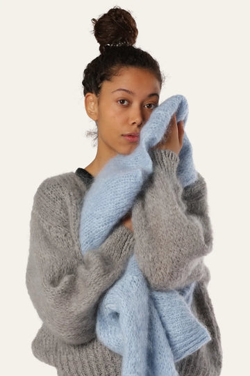 Milana Ls Mohair Knit - Grey