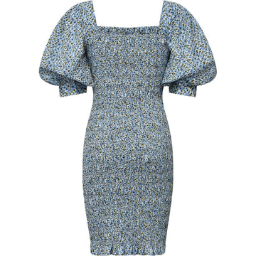 Rikka Dress - Light Blue Flower