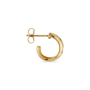 Bruised Heart Hoop - Gold Plated