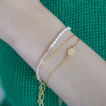 Gabriella Bracelet - Green, Peach And Pearl