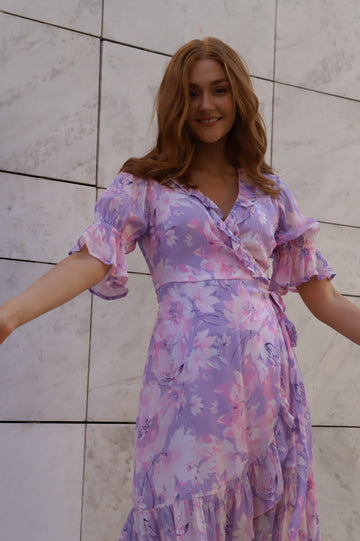 Sissy Dress - Lavender Garden