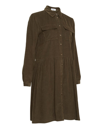 Frea LS Shirt Dress - Grape Leaf - Moss Copenhagen - Kjoler - VILLOID.no