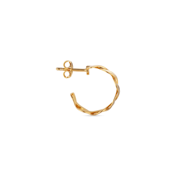 Small Wavy Hoop - Gold