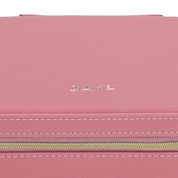 Day Saffiano Zip Box - Slate Rose