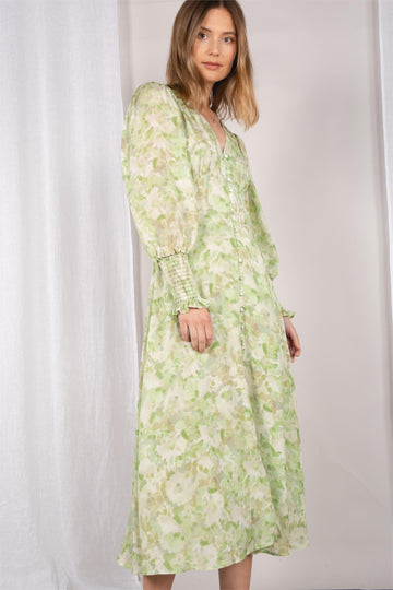 Ulrikke Dress - Green AOP