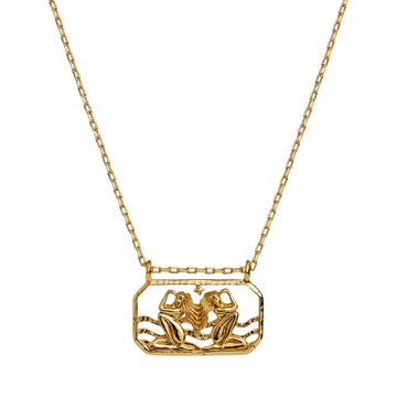 Zodiac Gemini Necklace (Tvilling) - Gold