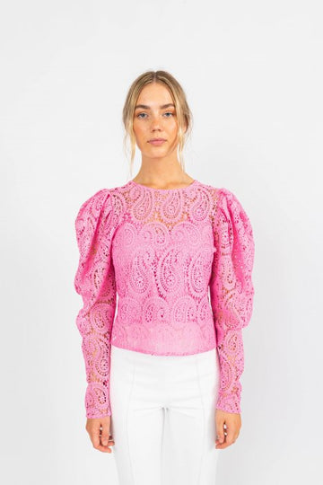 Kelis Lace Blouse - Pink