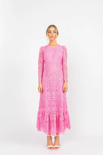 Kelis Lace Dress - Pink