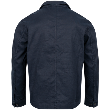 Errol Linen Workwear Overshirt - Jl Navy