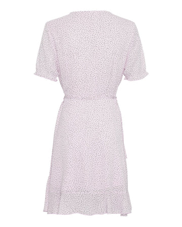 Samera Rikkelie Wrap Dress Aop - Light Lilac Dot