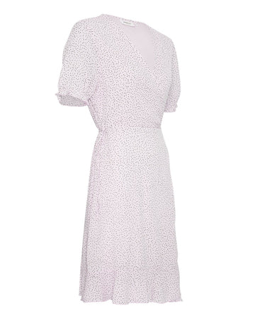 Samera Rikkelie Wrap Dress Aop - Light Lilac Dot