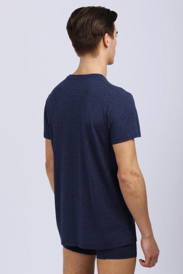 Men T-shirt - Blue Melange