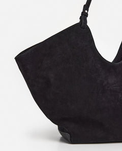 Dahlia Tote Bag - Suede Black