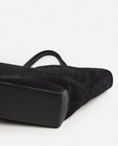 Dahlia Tote Bag - Suede Black