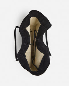 Dahlia Tote Bag - Suede Black
