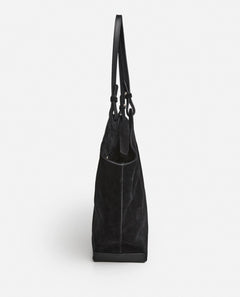 Dahlia Tote Bag - Suede Black