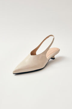 Eros Leather Mules - Cream