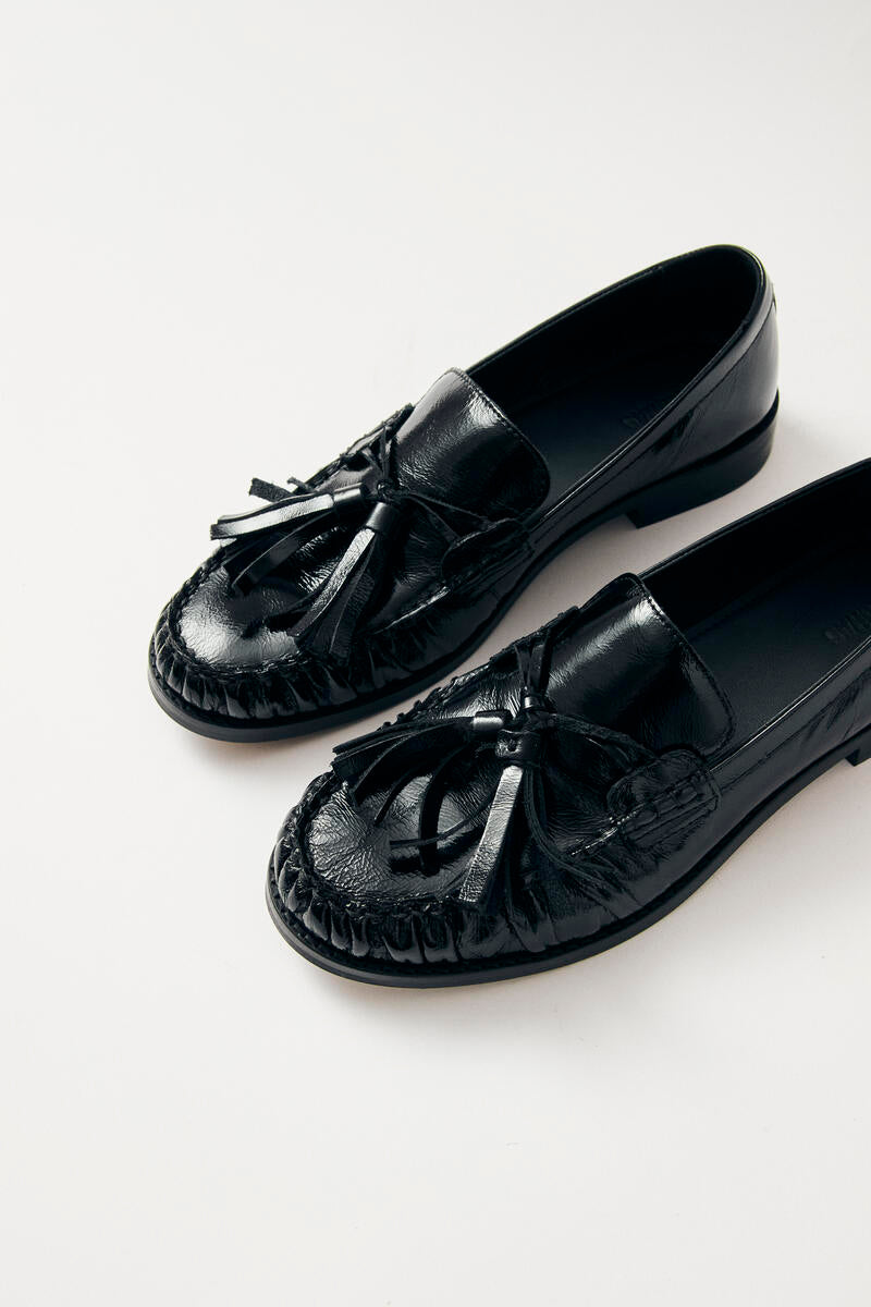 Marietta Onix Leather Loafers - Svart