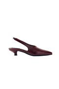 Eros Leather Mules - Burgundy