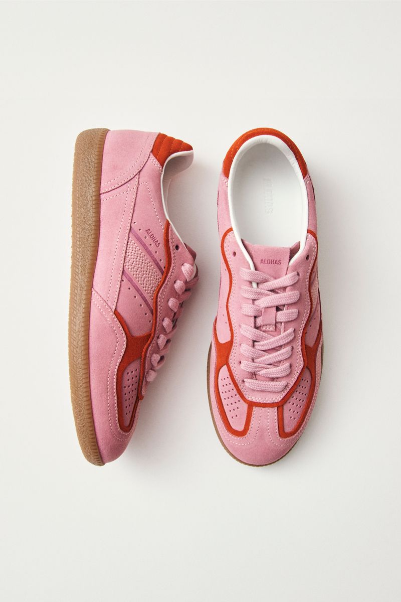 Rife Leather Sneakers - Sea Pink