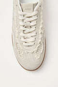 Leather Sneakers - Crochet Cream
