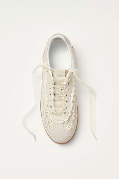 Leather Sneakers - Crochet Cream